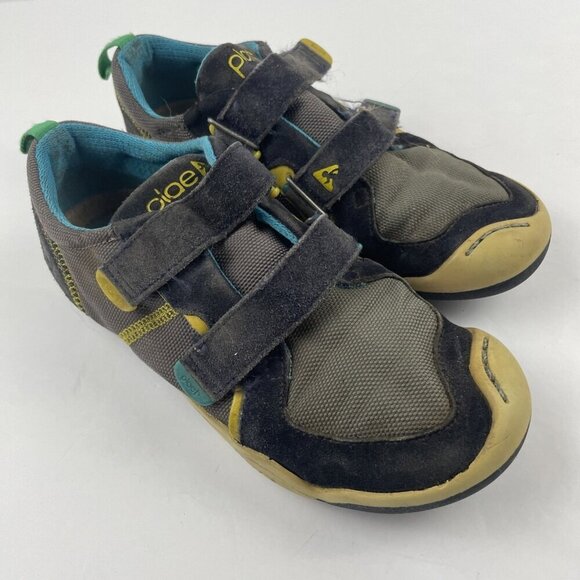 Plae Sneaker Shoes Kids Youth 2.5 TY Steel Blue Slip On Hook And Loop Closure - Picture 1 of 10